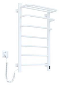 Elektrický sušák na ručníky s termostatem FORTIS 155W 80x48 cm bílá levá