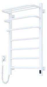 Elektrický sušák na ručníky s termostatem FORTIS 155W 80x48 cm bílá levá
