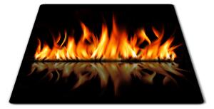 Skleněné prkénko plameny ohně - 30x20cm