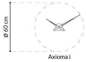 Designové nástěnné hodiny Nomon Axioma IN red 60cm