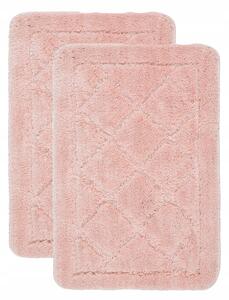 Koupelnová předložka e-floor růžová protiskluzová 40x60 cm sada 2 ks