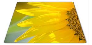 Skleněné prkénko detail květ slunečnice - 30x20cm