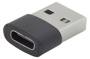 Adaptér USB-A na USB-C, černý mini, pro nabíječku notebooku s adaptérem BERGE