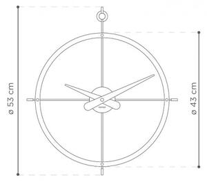 Designové nástěnné hodiny Nomon Dos Puntos I 55cm