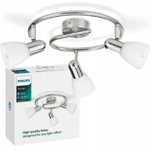Philips Stropní Stropní Svítidlo , 3x E14, Nikl, Jutovina
