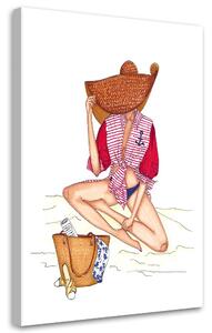 Obraz na plátně Relaxace žen na pláži - Gisele Oliveira Fraga Baretta Rozměry: 40 x 60 cm