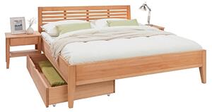 POSTEL, 160/200 cm, dřevo, barvy buku Linea Natura - Manželské postele