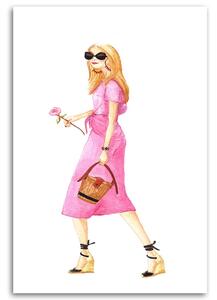 Obraz na plátně Růžová elegance - Gisele Oliveira Fraga Baretta Rozměry: 40 x 60 cm