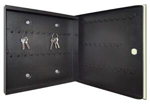 Glasdekor skříňka na klíče - odkvetlá pampeliška na stonku - Levé / Černá