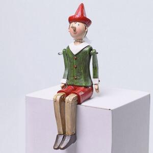 Pinokio sedící dekorace figurka polyresin 6,5X10X20CM