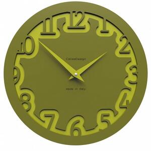 Designové hodiny 10-002 CalleaDesign Labirinto 30cm (více barevných verzí) Barva zelená oliva-54