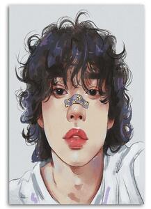 Obraz na plátně Chlapec s náplastí na nose - Vivian Lihonde Rozměry: 40 x 60 cm