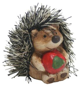 Dekorační ježek keramický s jablkem 7 cm