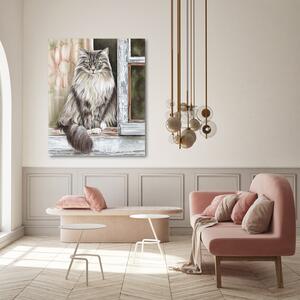 Obraz na plátně Venkovská kočka na parapetu - Svetlana Gracheva Rozměry: 40 x 60 cm
