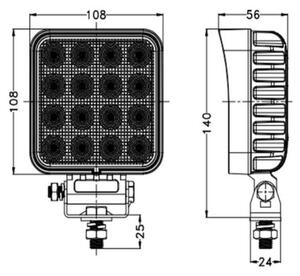 LED Bodové svítidlo pro automobil OSRAM LED/64W/10-30V IP68 5700K
