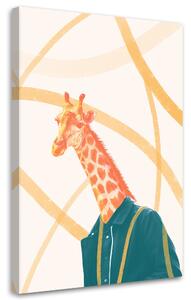Obraz na plátně Žirafí hlava Žlutá zvířecí abstrakce - Bryantama Art Rozměry: 40 x 60 cm