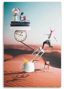Obraz na plátně Pouštní knihy Jelení hodiny Květiny Abstrakce - Bryantama Art Rozměry: 40 x 60 cm