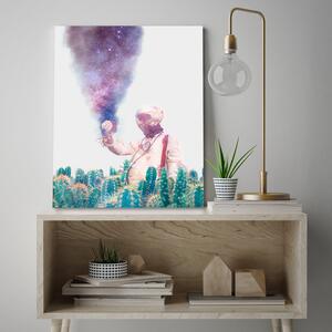 Obraz na plátně Galaxy Astronaut Cacti Abstrakt - Bryantama Art Rozměry: 40 x 60 cm