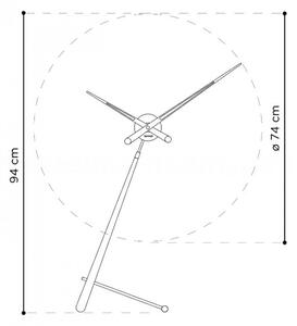 Designové stolní hodiny Nomon Puntero Walnut N 94cm