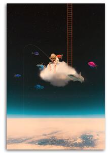 Obraz na plátně Cosmos Fish Cloud Angler Cosmos Earth - Bryantama Art Rozměry: 40 x 60 cm