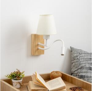 Brilagi - LED Nástěnná lampa NUBILA WOOD 1xE27/25W/230V + LED/3W dub/krémová