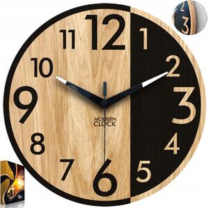 Nástěnné hodiny ModernClock hnědé 33cm