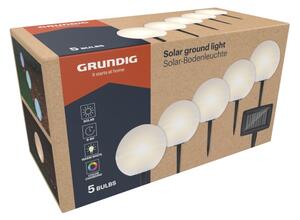 Grundig - SADA 5x LED RGBW Solární svítidlo LED/3,2V 600 mAh IP44