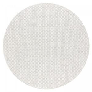 Hans Home | Kusový koberec Timo 6272 White kruh – na ven i na doma - 200x200 (průměr) kruh