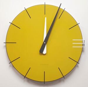 Designové hodiny 10-019 CalleaDesign Mike 42cm (více barevných verzí) Barva žlutá klasik-61 - RAL1018