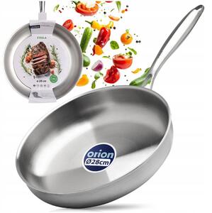 Tradiční pánev Orion Steela 28 cm nerezová ocel