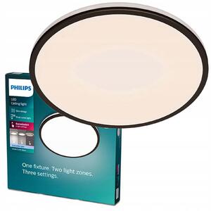 LED Stropní Svítidlo pro Stropní Svítidlo montáž OZZIET 22W 4000K 40cm černé PHILIPS