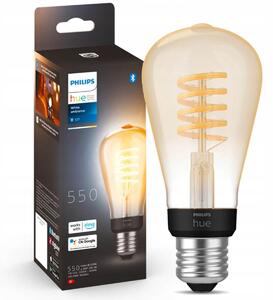 LED žárovka Edison E27 ST64 7W CCT PHILIPS HUE Filament Bluetooth Zigbee