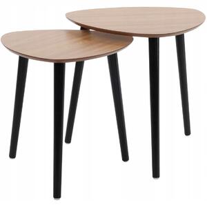 Konferenční stolek Home Styling Collection KONFERENČNÍ STOLEK 45 x 45 x 45 cm černý, odstíny hnědé