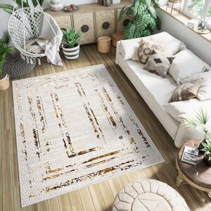 Makro Abra Kusový koberec GOLDEN MZ38K Moderní Klasický krémový hnědý Rozměr: 200x300 cm
