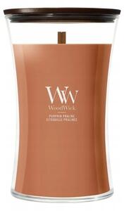 Vonná svíčka Woodwick sójová velká Pumpkin Praline s dřevěným knotem