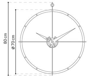 Designové nástěnné hodiny Nomon Doble OG 80cm