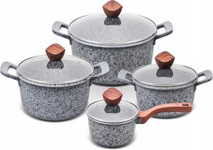 Sada hrnců Promis GRANITE z hliníku 10 ks