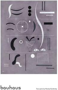 Plakát, Obraz - Wassily Kandinsky - Bauhaus Four Parts