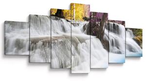 Obraz Erawan vodopádu v lese (210x100 cm)