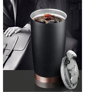 ASOBU luxusní termohrnek The Gladiator black&silver 600ml