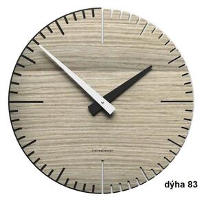 Designové hodiny 10-025 natur CalleaDesign Exacto 36cm (více variant dýhy) Dýha zebrano - 87