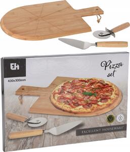 Prkénko na krájení pizzy Excellent Houseware bambusové, 1 ks
