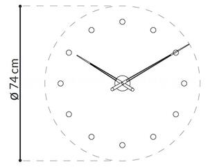 Designové nástěnné hodiny Nomon Rodon 12N Gold 74cm