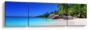 Obraz pláže na Praslin ostrově (170x50 cm)