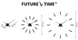 Designové nalepovací hodiny Future Time FT9600SI Modular chrome 60cm