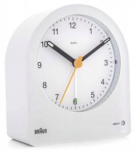 Budík Braun bílý moderní s čidlem světla