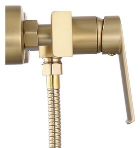 Rea Hass, sprchová baterie s ruční sprchovou soupravou, zlatá matná, REA-B6403