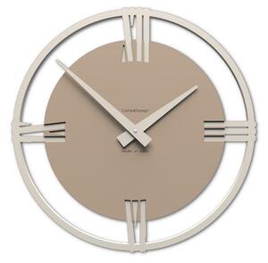 Designové hodiny 10-216 CalleaDesign Sirio 60cm (více variant dýhy) Barva bílá-1 - RAL9003