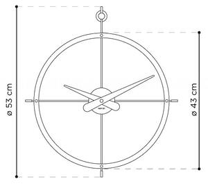 Designové nástěnné hodiny Nomon Dos Puntos N 55cm