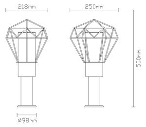 Globo 31356 - Venkovní lampa HORACE 1xE27/15W/230V IP44